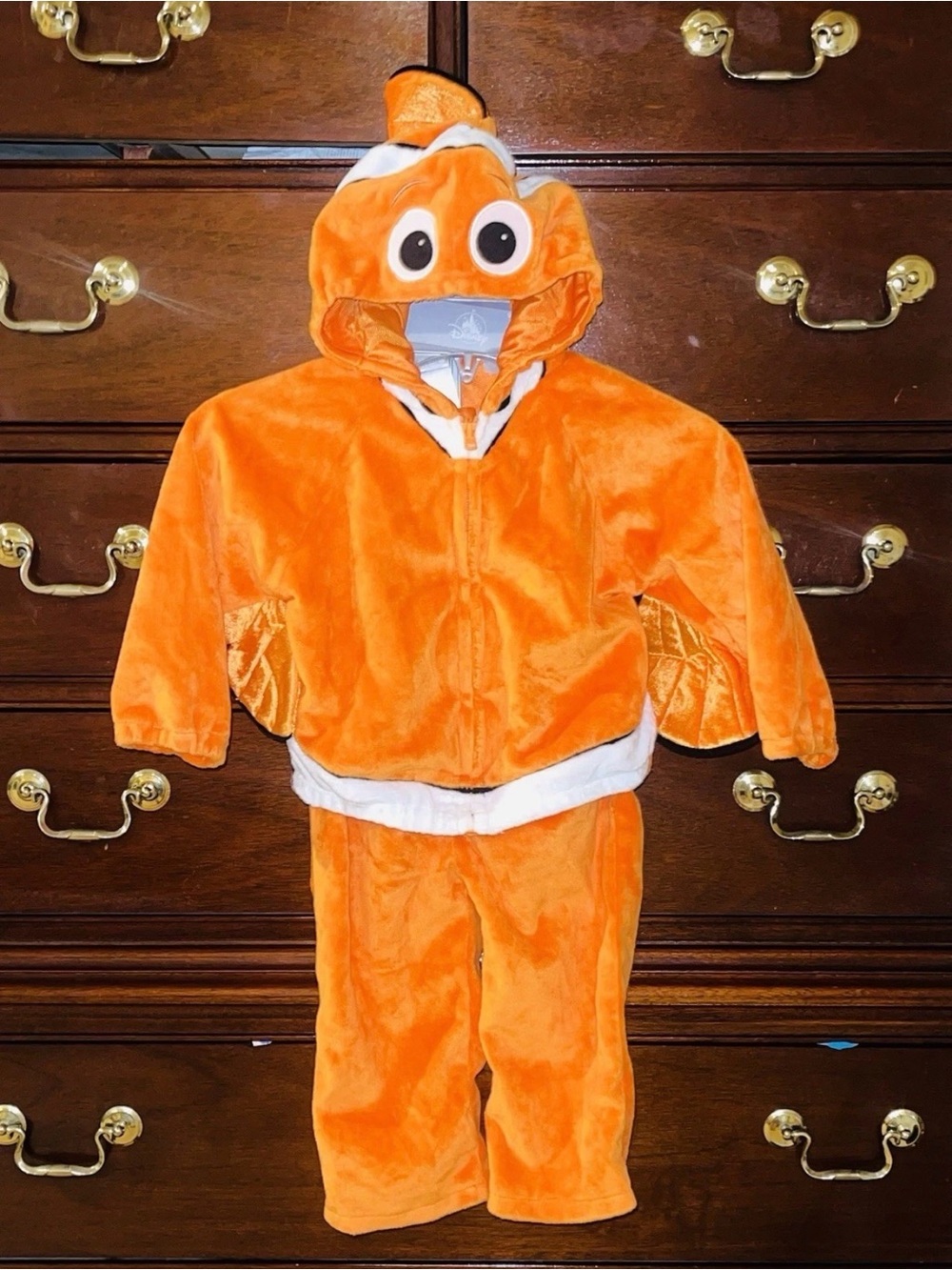 Disney Shopping Finding Nemo Orange ClownFish 2-piece Costume Sz 12-18M